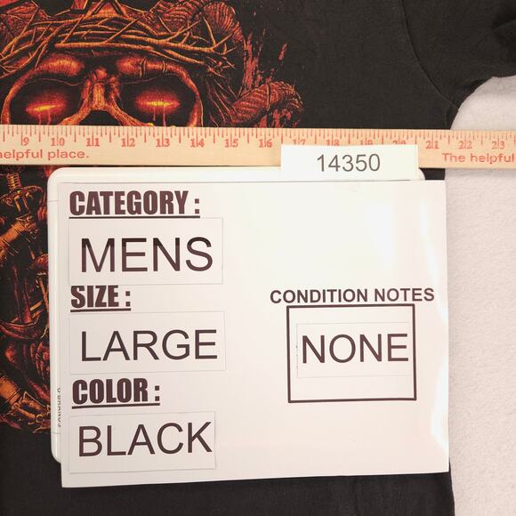 Slayer Graphic Band Short Sleeve Crew Neck Shirt Mens Size Large L Black - Picture 7 of 9